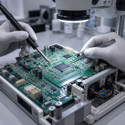 Board-level medical electronics inspection and repair