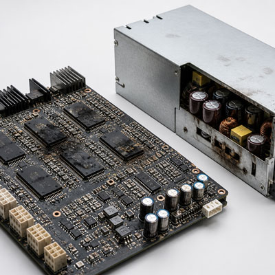 ASIC miner hashboard and PSU repair