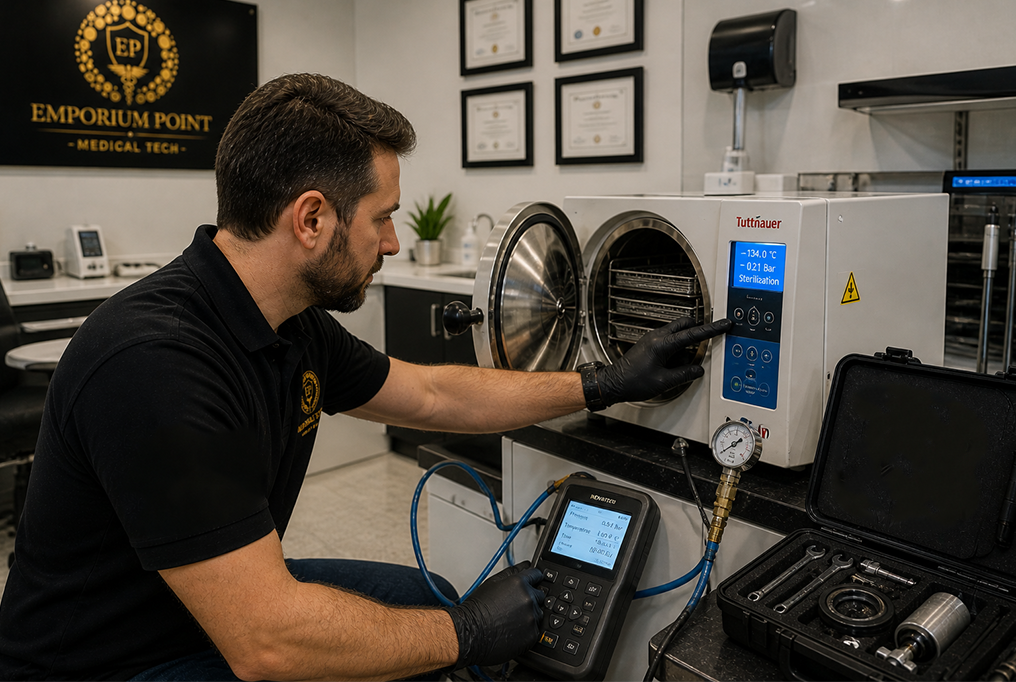 Dental autoclave maintenance inspection