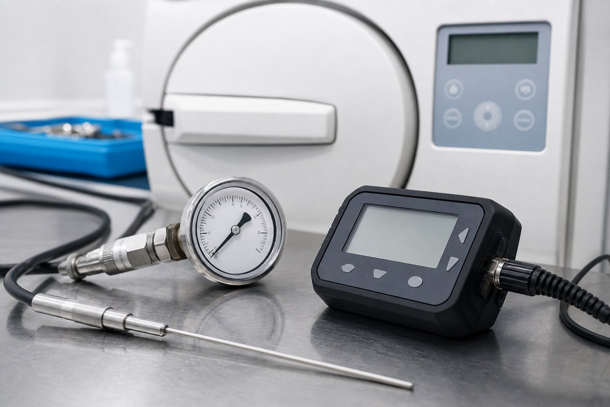 Autoclave temperature and pressure calibration tools