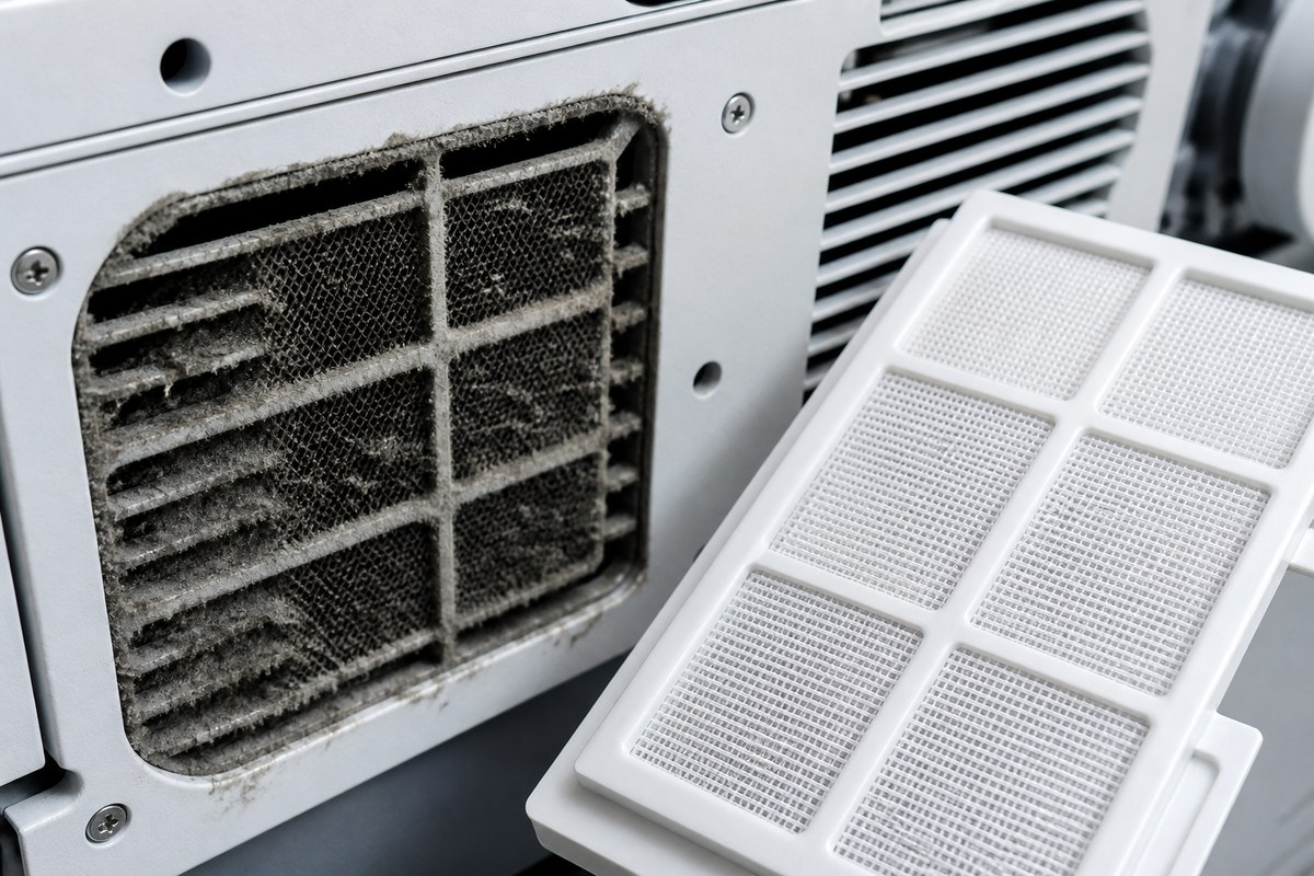 Laser device vent and filter maintenance